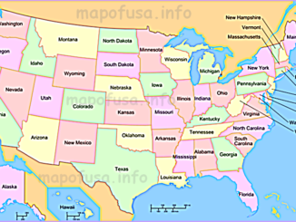 1000px Map of USA with state