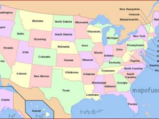 United States of America Satellite map of USA