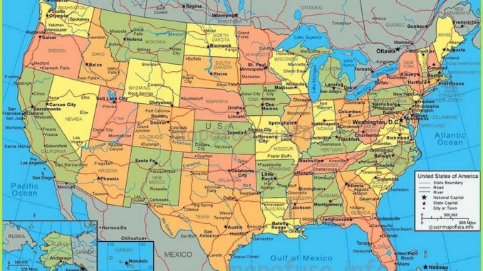 Arizona State Map of Usa