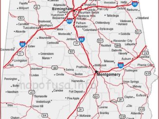 Map of Alabama US States
