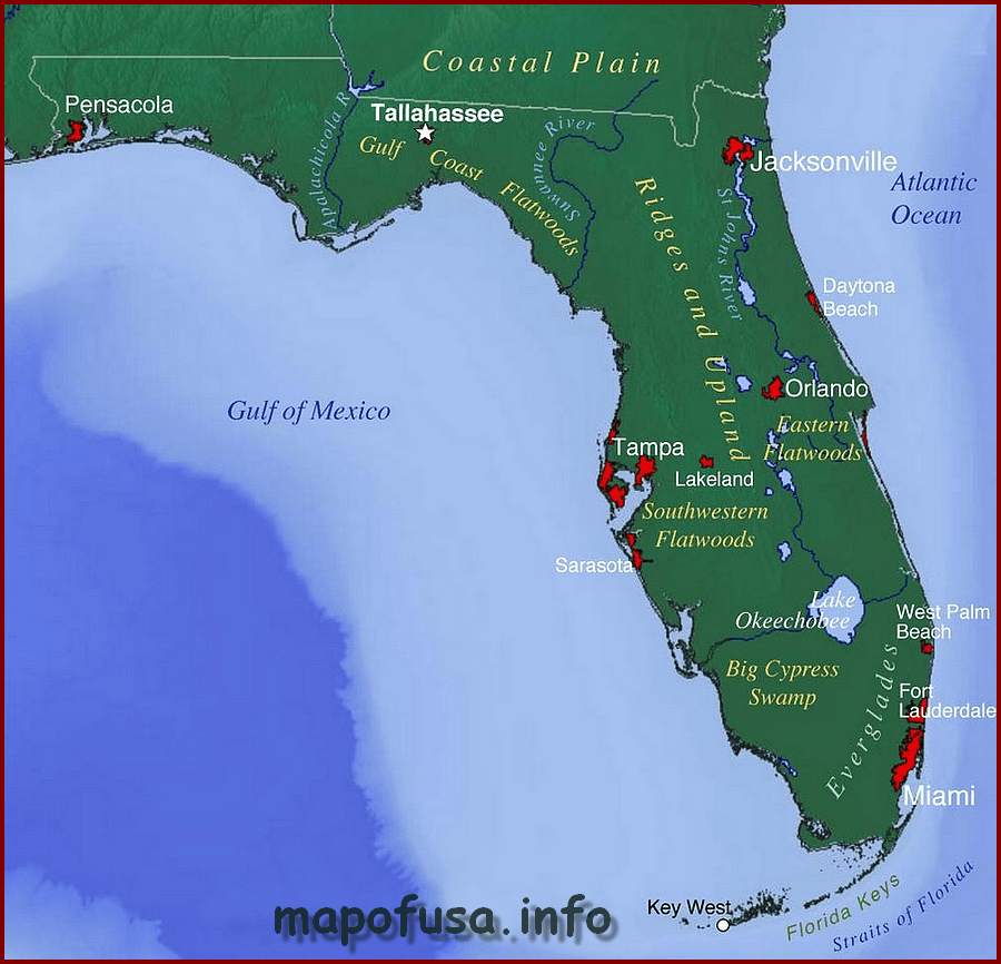 Florida Maps of US State and County